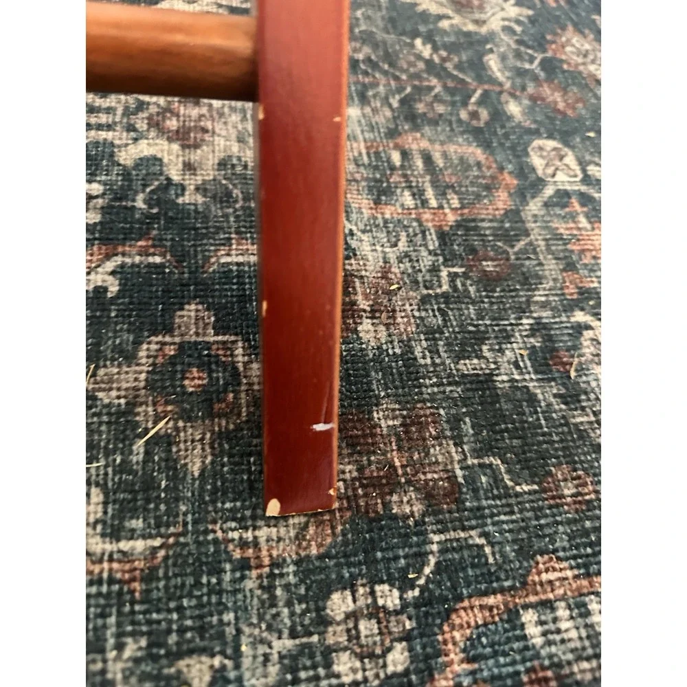 Vintage Suitcase Luggage Rack Holder Folding Wooden Reddish-Brown